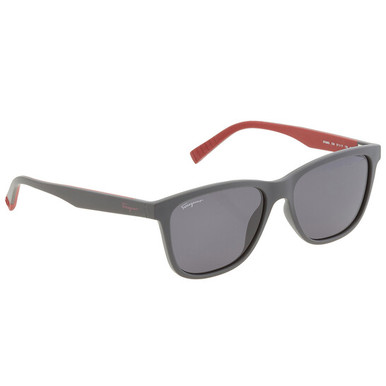 SALVATORE FERRAGAMO  Dark Grey Rectangular Men's Sunglasses image 0