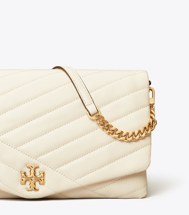 [AT DELHI] TORY BURCH Kira Chevron Clutch - New Ivory image 1