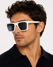 VERSACE Dark Grey Browline Men's Sunglasses