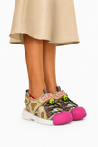 GUCCI Colorblock Pattern Slingback Sandals