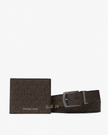 MICHAEL KORS Signature Logo Billfold Wallet and Belt Gift Set