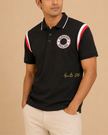 BURBERRY Logo Graphic Appliqué Cotton Piqué Polo Shirt