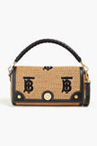 BURBERRY Leather-trimmed Embroidered Faux Raffia Tote (Arriving In Delhi) image 1