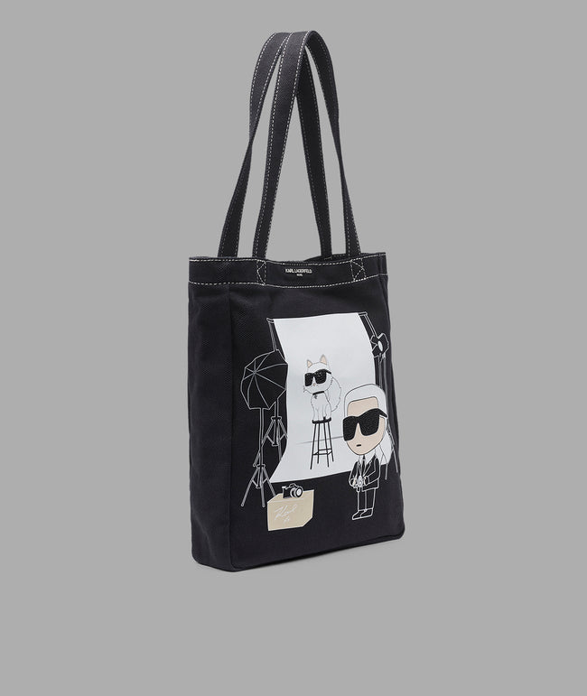 KARL LAGERFELD Cannes Karl & Choupette Photoshoot Canvas Tote image 1