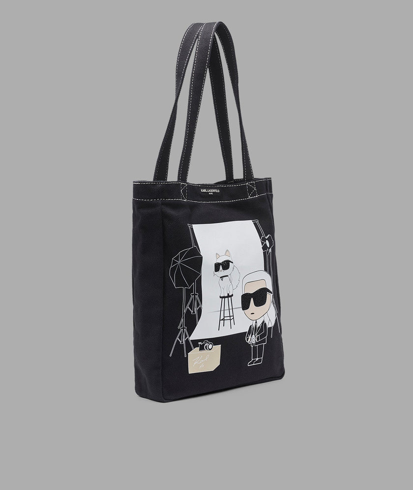 KARL LAGERFELD Cannes Karl & Choupette Photoshoot Canvas Tote image 1