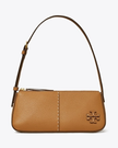 TORY BURCH Mcgraw Wedge Bag With Adjustable Strap - Tan image