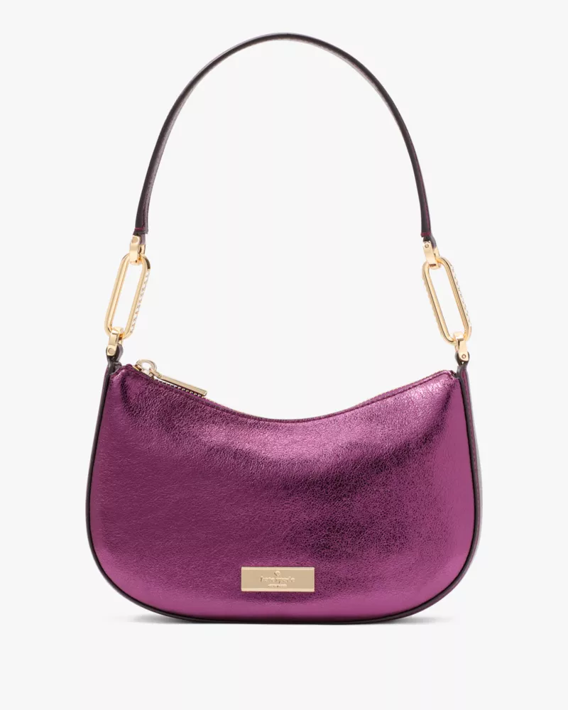 KATE SPADE Nina Satin Shoulder Bag - Dark Raspberry image