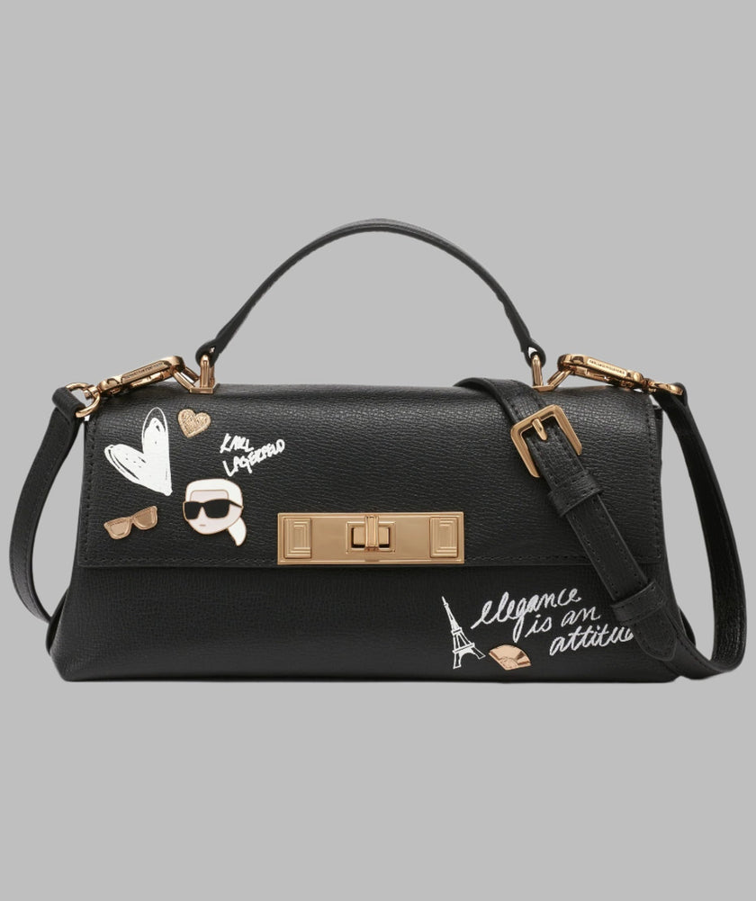 [AT DELHI] KARL LAGERFELD Nicolette Crossbody With Cate Pins - Black image 1