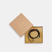 COACH Boxed Large Pet Leash In Signature Canvas -  Gold/Brown Black/Red Apple image 0