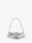 MICHAEL KORS Colby Small Crackled Metallic Leather Convertible Clutch image 0
