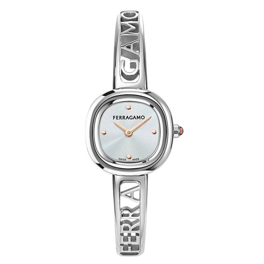 SALVATORE FERRAGAMO Iconic Jewel Bangle Quartz Silver Dial Ladies Watch image 0