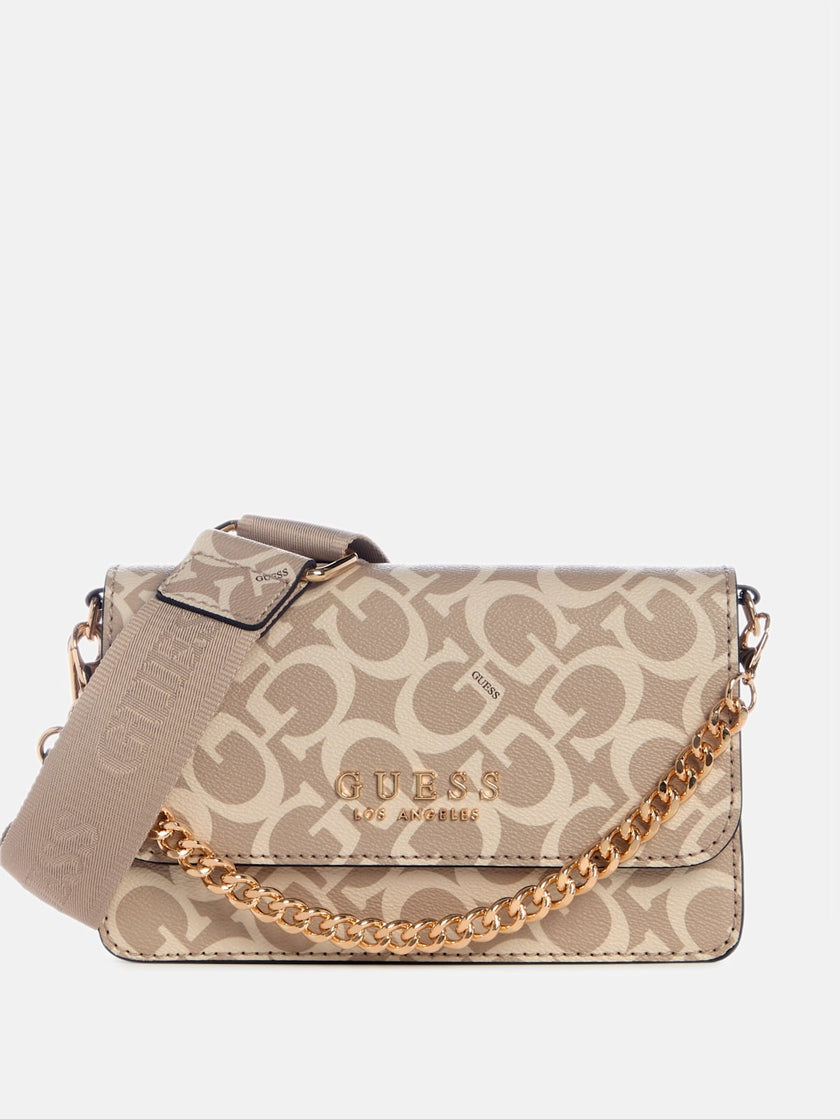 Guess Indira Logo Crossbody - Beige image 0