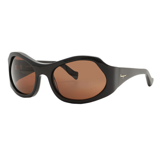 SALVATORE FERRAGAMO Salvatore Brown Wrap Ladies Sunglasses (Arriving In Delhi) image 2