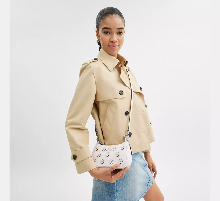 COACH Teri Mini Crossbody Bag With Floral Applique (Arriving In Delhi) image 3