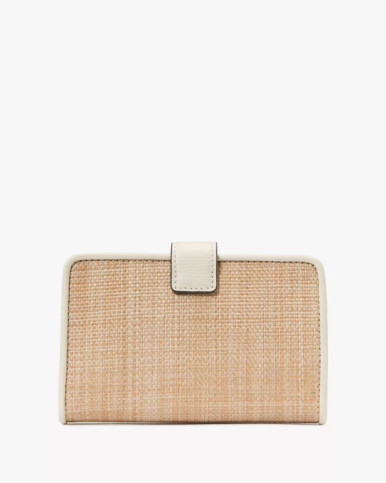 KATE SPADE Phoebe Straw Turnlock Medium Wallet image 0