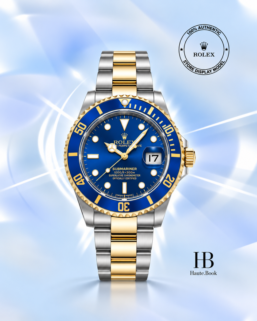 [Store Display] Rolex Submariner Date Blue Oyster Yellow Gold 40 mm