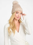 Guess Logo Pom Pom Beanie - Neutral image 1