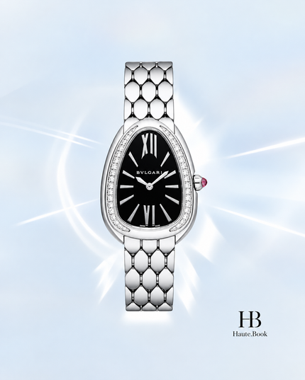 [Brand New] Bvlgari Serpenti Seduttori Black Lacquer 33.0 × 25.5 mm