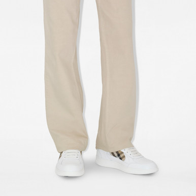 BURBERRY Leather and Check Terrace Sneakers​ image 1