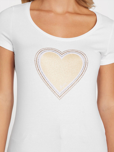 GUESS Eco Loren Glitter Heart Tee image 2