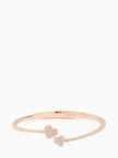 KATE SPADE Yours Truly Pave Open Hinge Cuff - Clear/Rose Gold image