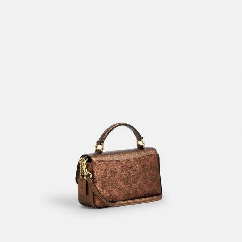 COACH Mini Josie Top Handle Bag In Signature Canvas (Arriving In Delhi) image 2