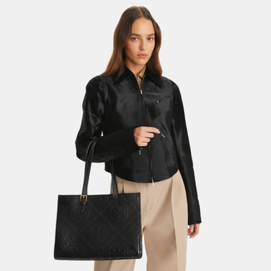 TORY BURCH T Monogram Embossed Small Tote image 2