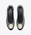 TORY BURCH Claire Cap-toe Ballet - Perfect Black / New Ivory image 2