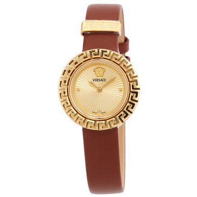 VERSACE La Greca Quartz Gold Dial Ladies Watch image 0