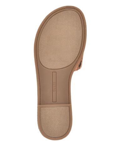 GUESS Magnify Faux-Leather Beach Slides brown image 1