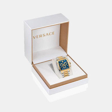 VERSACE Dominus Men Quartz Blue Dial Chronograph Stainless Steel Watch VE6H00723 (Arriving In Delhi) image 3