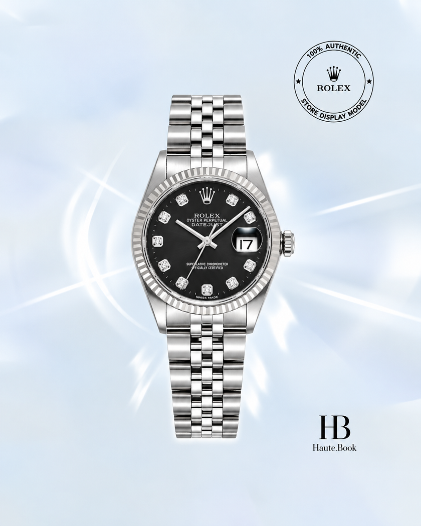 [Store Display]*Rolex Datejust Black Diamond Dial Stainless Steel 36 mm