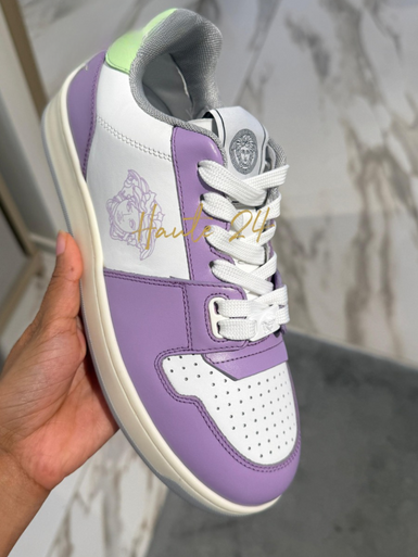 VERSACE Sneakers Women's Leather White/Lilac image 0
