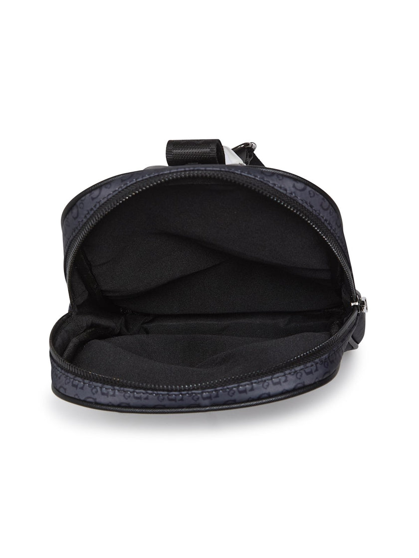 Guess Faux-Leather Logo Sling Bag - Black image 3