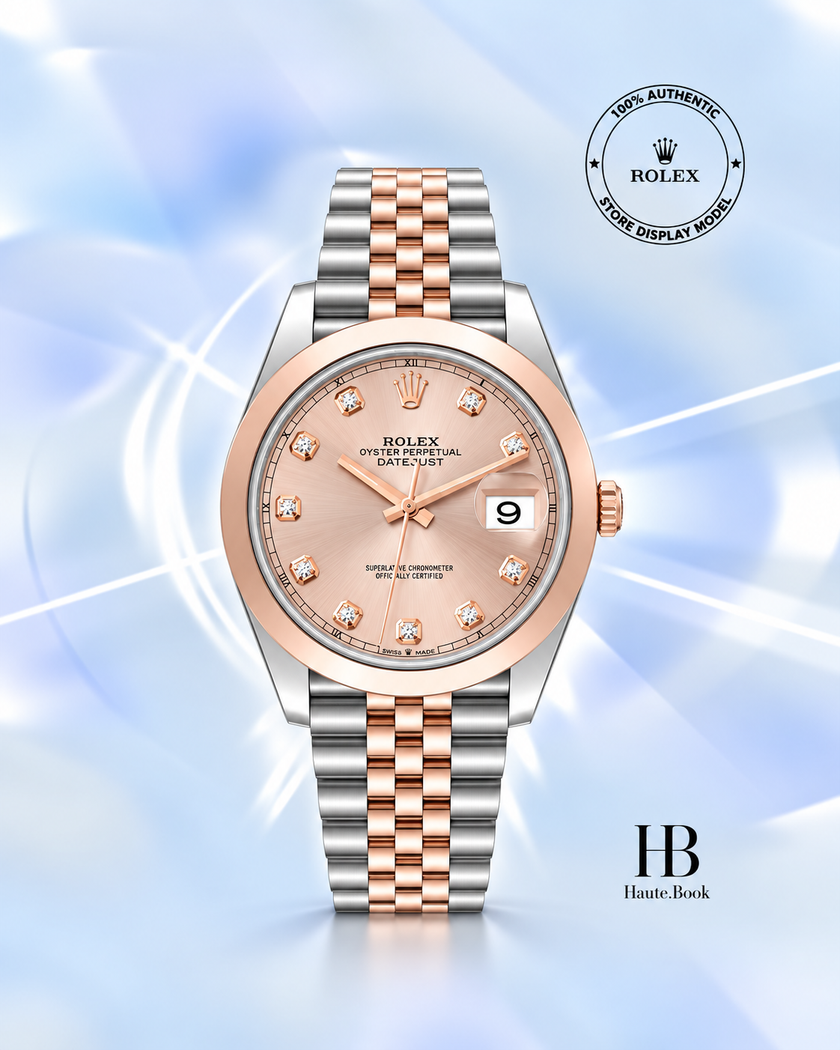 [Brand New] Rolex Datejust Sundust Rose Dial Diamond 126301 41 mm
