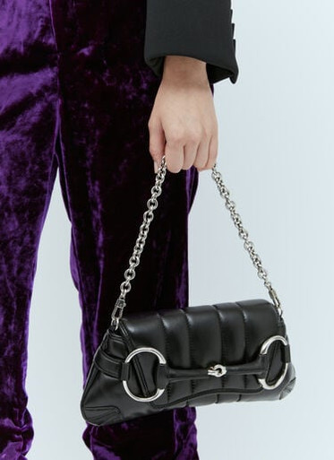 GUCCI Horsebit Chain Small Shoulder Bag Black image 3