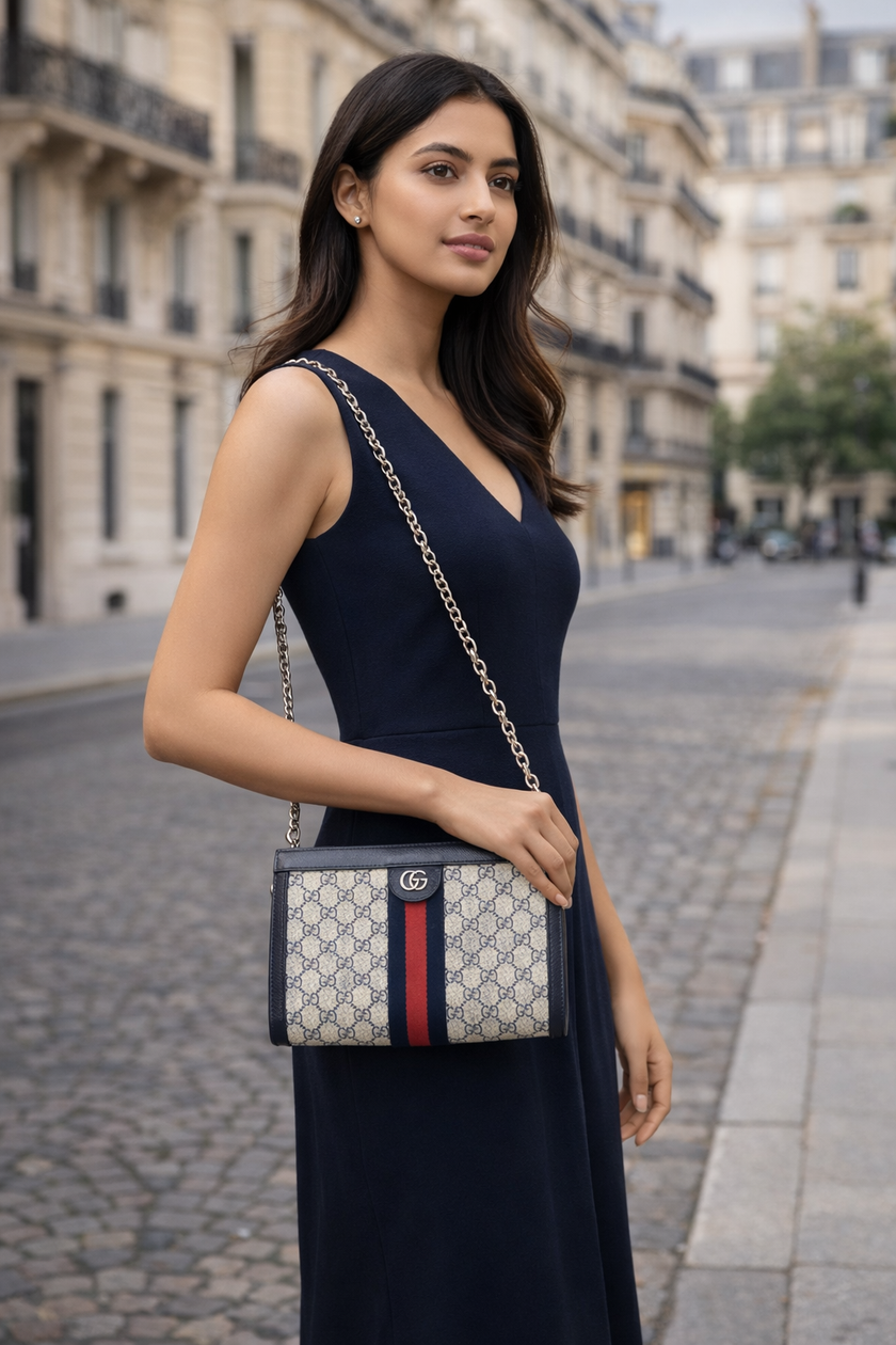 [AT DELHI] GUCCI Ophidia Small Shoulder Bag Black image 0