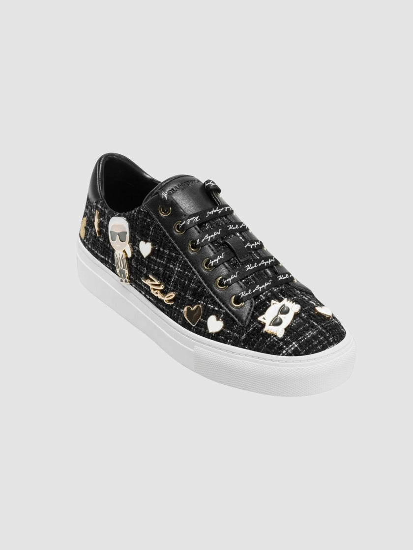 KARL LAGERFELD Cate Pins Lace Up Sneaker - Black image 0