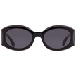 SALVATORE FERRAGAMO Dark Grey Oval Ladies Sunglasses image 1