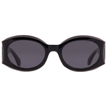 SALVATORE FERRAGAMO Dark Grey Oval Ladies Sunglasses image 1