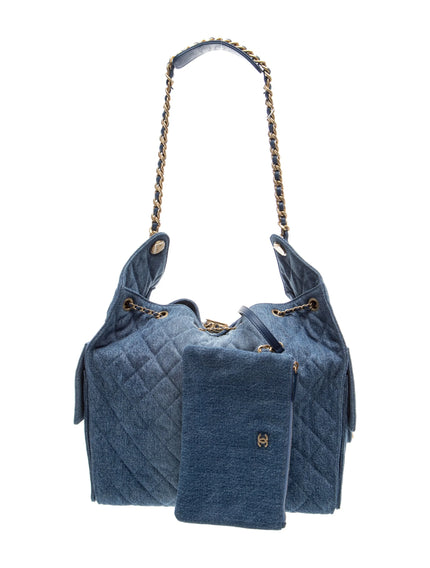 [Unused/Display] CHANEL 2026 Medium Denim 25 Hobo w/ Pouch