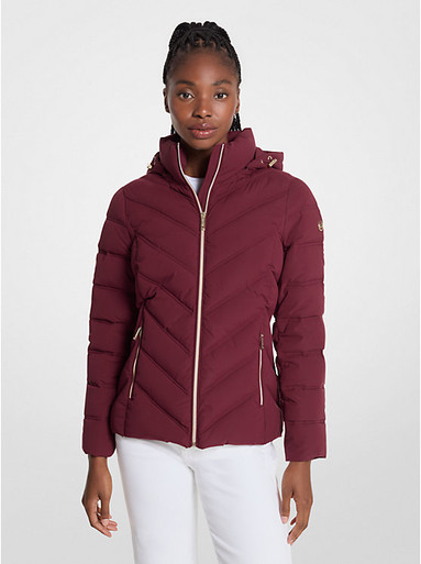 MICHAEL KORS  Packable Quilted Puffer Jacket - Merlot image 1