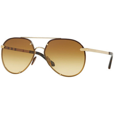 BURBERRY  Light Yellow Gradient / Ochre Pilot Unisex Sunglasses (Arriving In Delhi) image 0