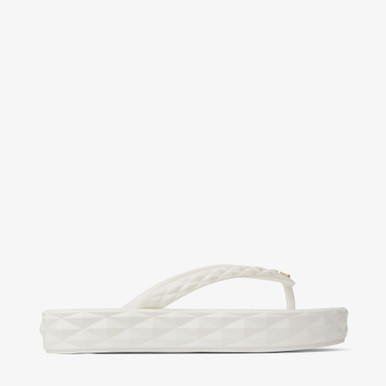 JIMMY CHOO Diamond Flip Flop White Rubber Flip-Flops image 8