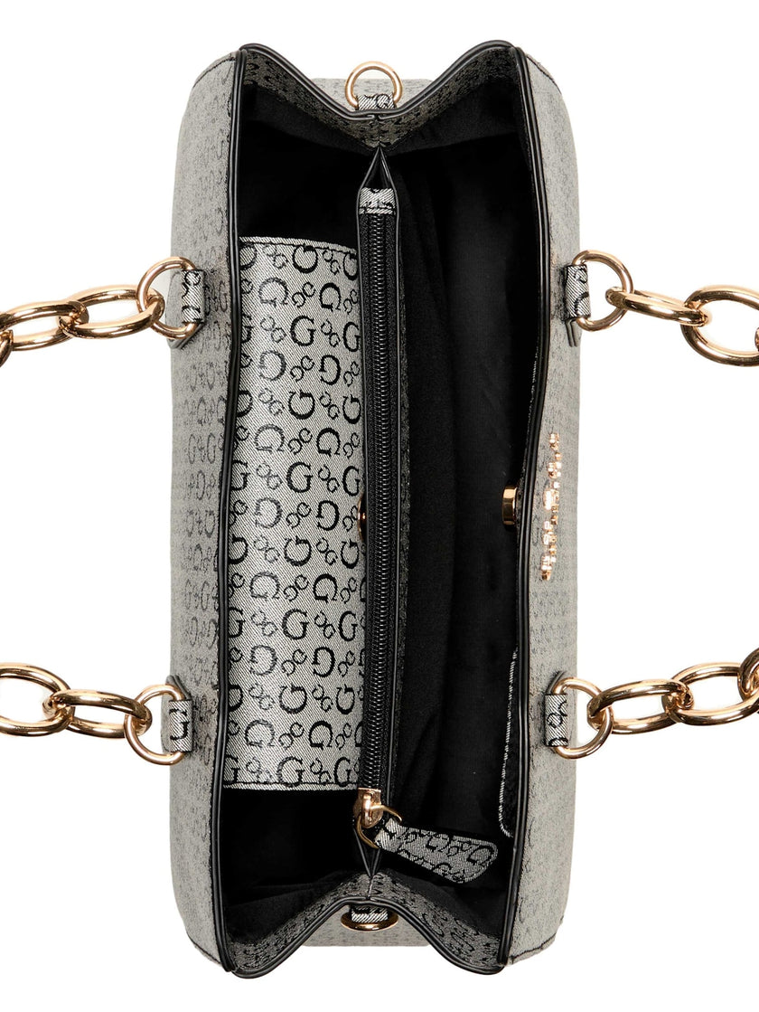 Guess Chiarra Logo Satchel - Black image 2