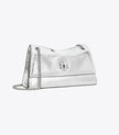[AT DELHI] TORY BURCH Mini Kira Turnlock Metallic Shoulder Bag - Silver image 4