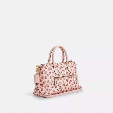 COACH Georgia Satchel Bag With Rose Print image 1