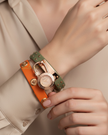 VERSACE Medusa Lock Icon Quartz Ladies Watch - Beige Green (Arriving In Delhi) image 0