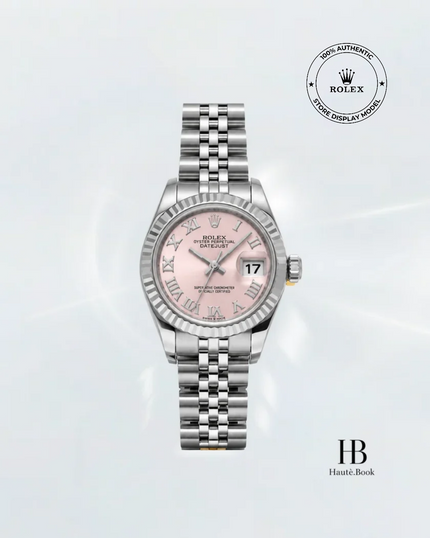 [Store Display] ROLEX Datejust Pink Roman Jubilee Stainless Steel 26MM