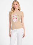 GUESS Telly Crewneck Tee  - Beige image 0